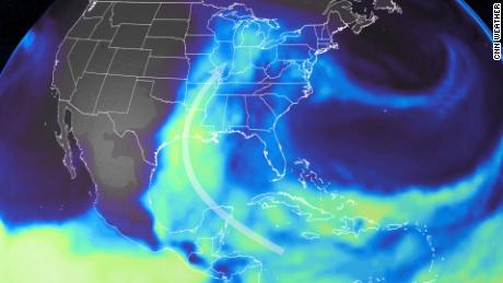 Ein Strom von Luftfeuchtigkeit wird diese Woche zu Stürmen und Hurrikanen führen