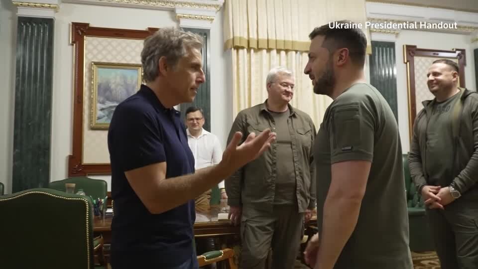 Ben Stiller trifft sich mit Präsident Wolodymyr Selenskyj in der Ukraine