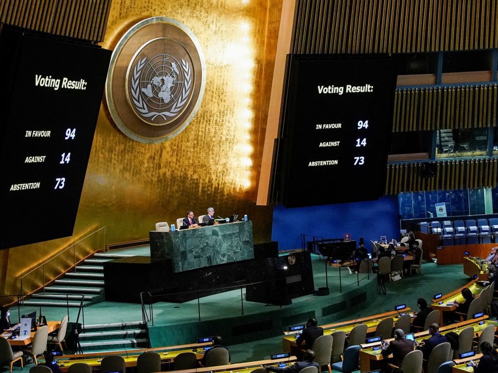 Die Vereinten Nationen fordern Russland zur Zahlung von Entschädigungen auf.  Wie haben die Länder abgestimmt?  |  Kriegsnachrichten zwischen Russland und der Ukraine